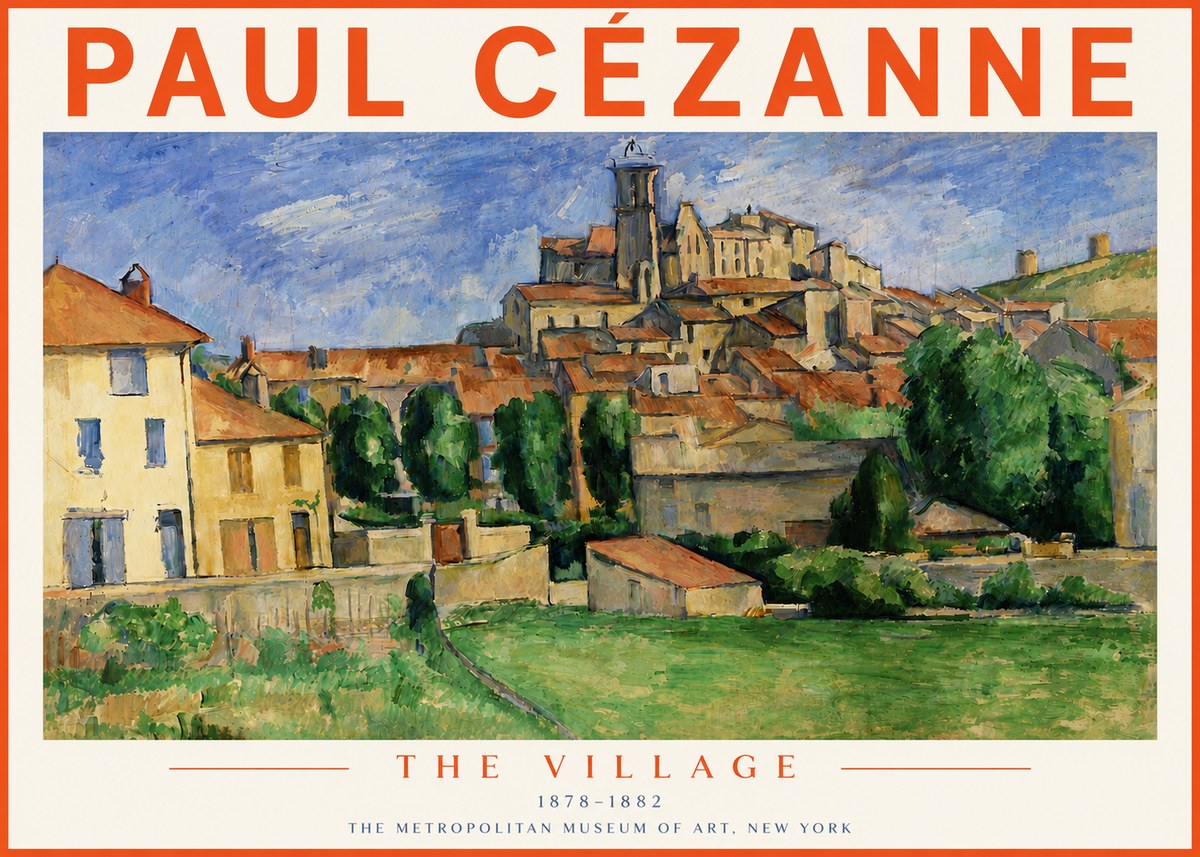 Paul Cézanne The Village I No6 - Poszter