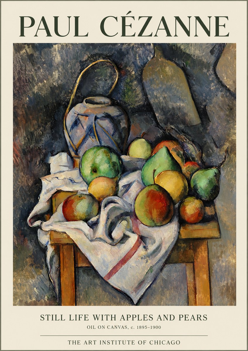 Paul Cézanne Still Life with Apples and Pears No1 - Poszter