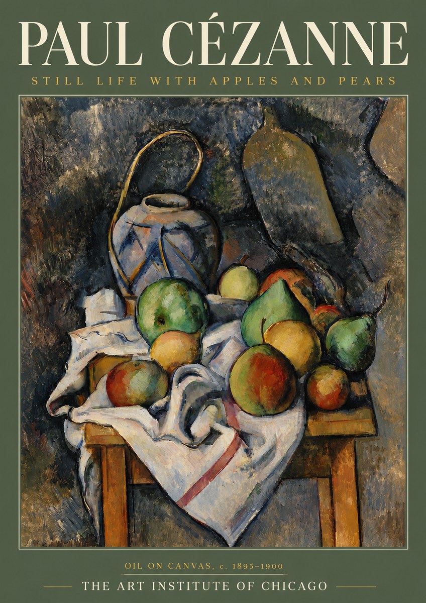 Paul Cézanne Still Life with Apples and Pears No3 - Poszter