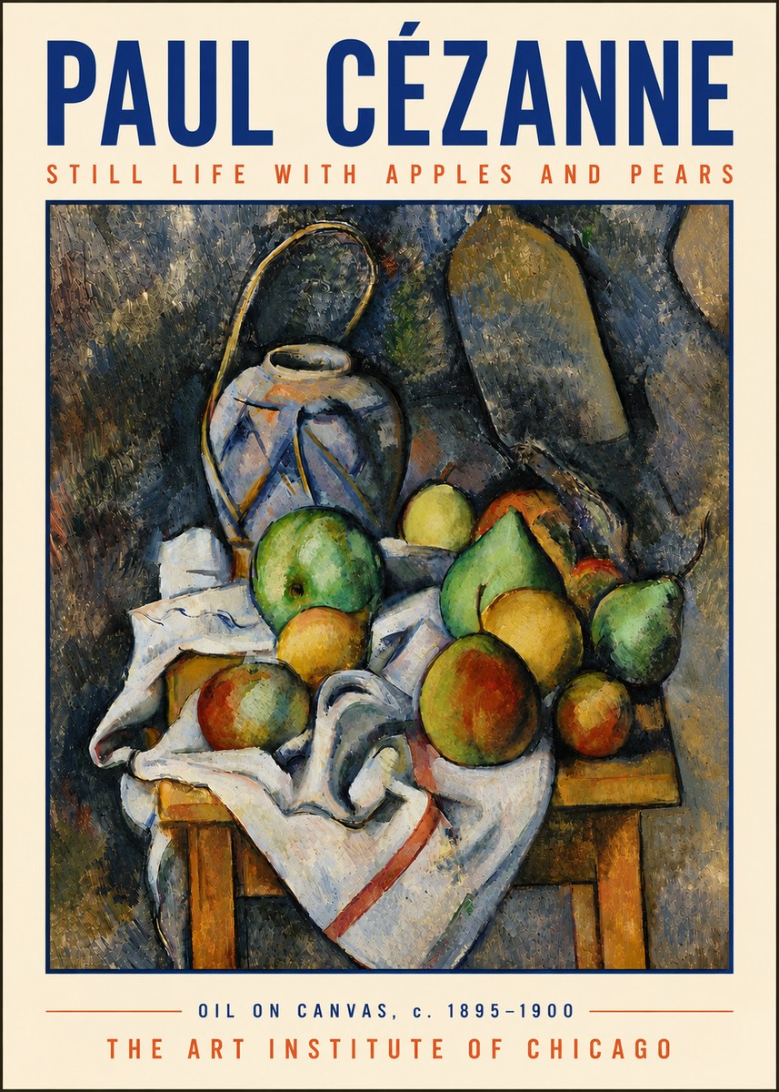 Paul Cézanne Still Life with Apples and Pears No5 - Poszter