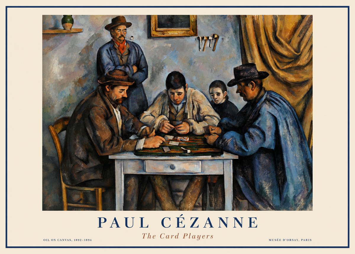 Paul Cézanne The Card Players I No1 - Poszter