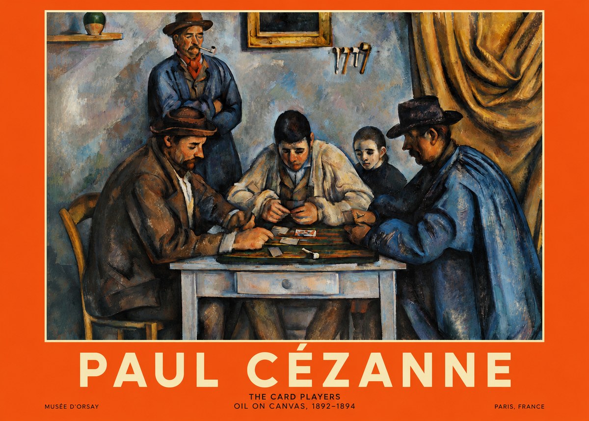 Paul Cézanne The Card Players I No2 - Poszter