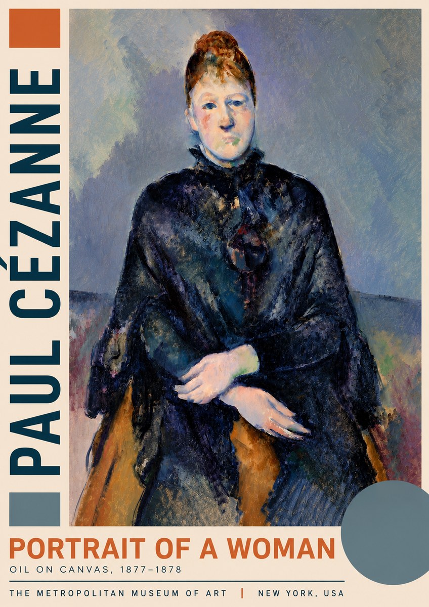 Paul Cézanne Portrait of a Woman I No3 - Poszter