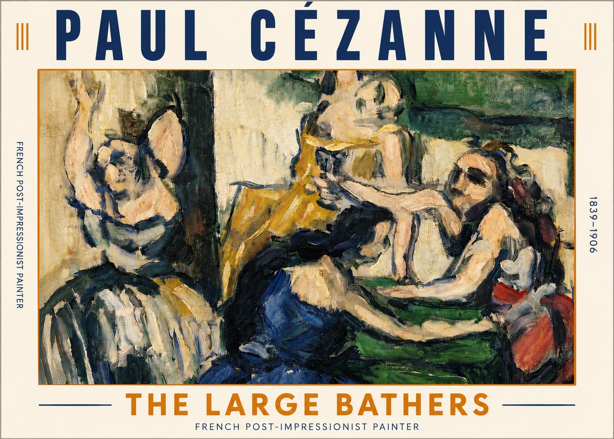 Paul Cézanne The Large Bathers II No6 - Poszter