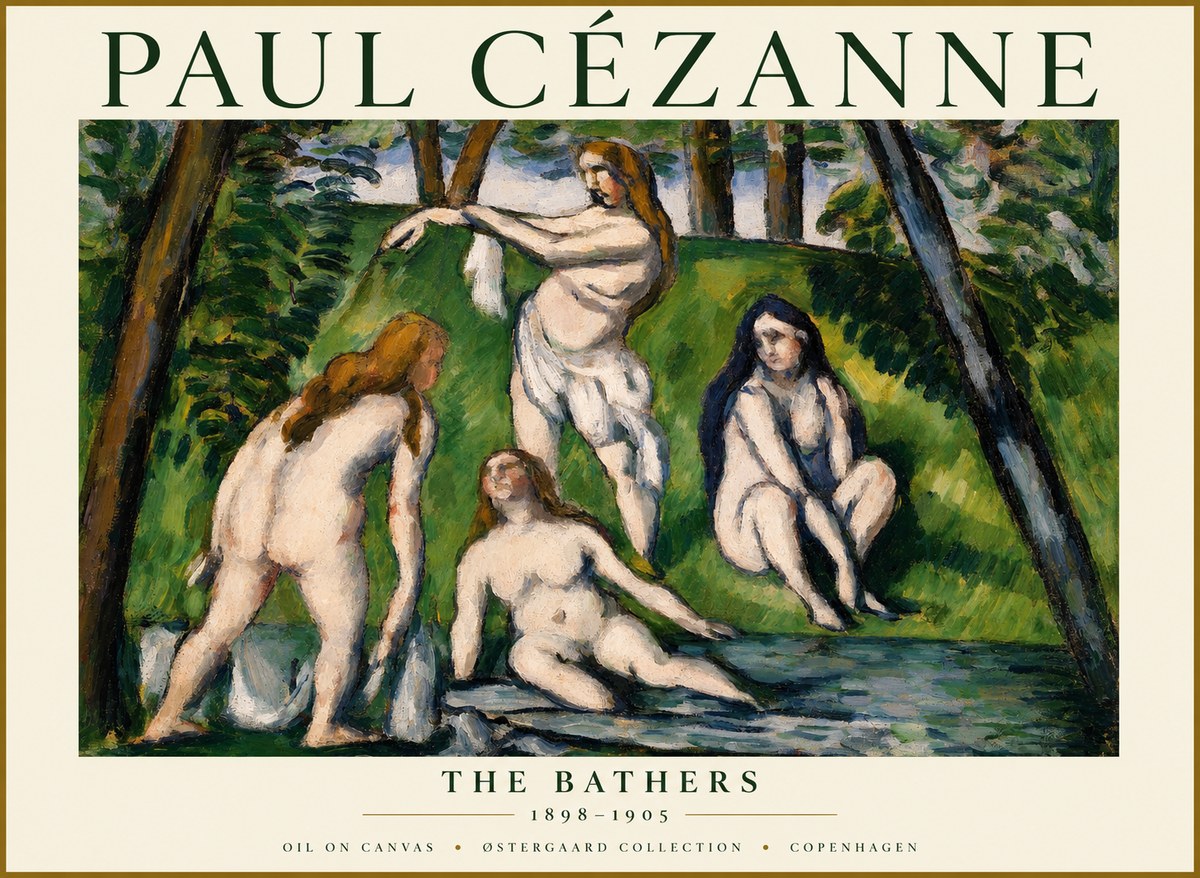 Paul Cézanne The Large Bathers IV No2 - Poszter