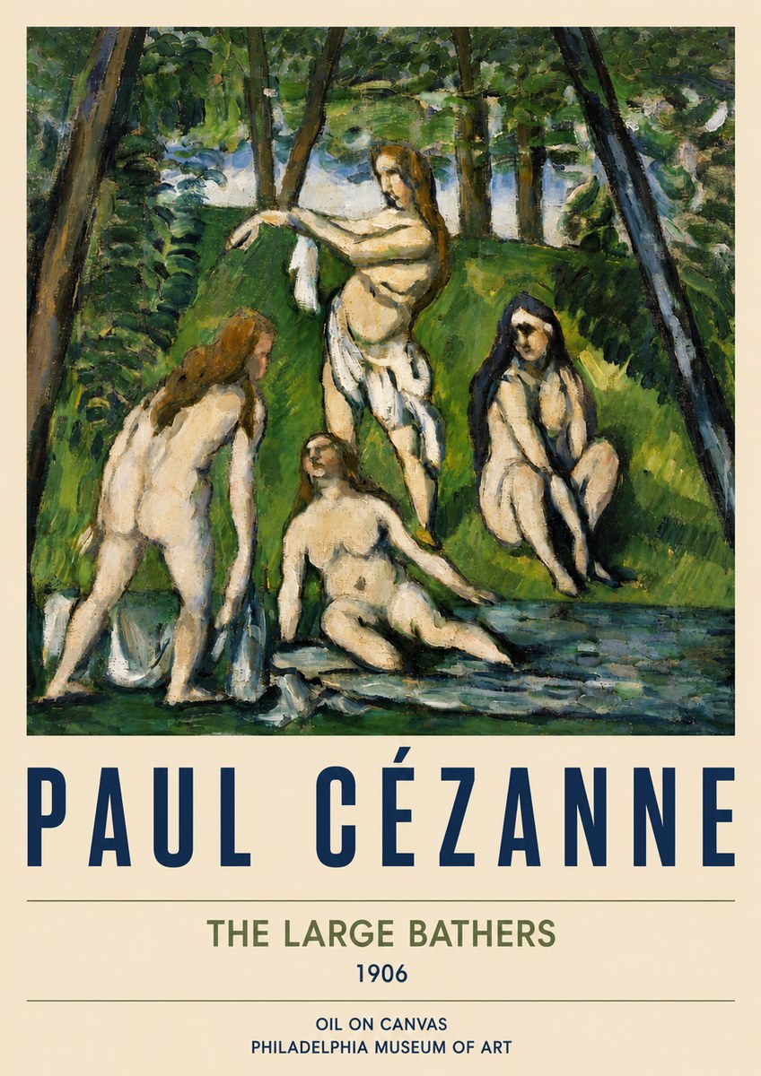 Paul Cézanne The Large Bathers IV No5 - Poszter