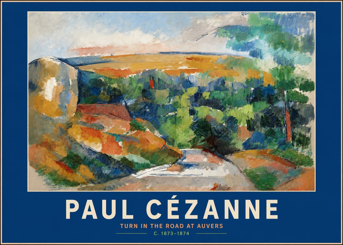 Paul Cézanne The Road from Le Tholonet No5 - Poszter