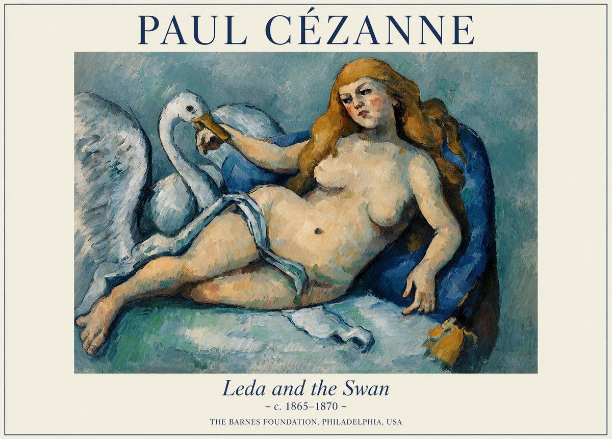 Paul Cézanne Leda and the Swan No1 - Poszter