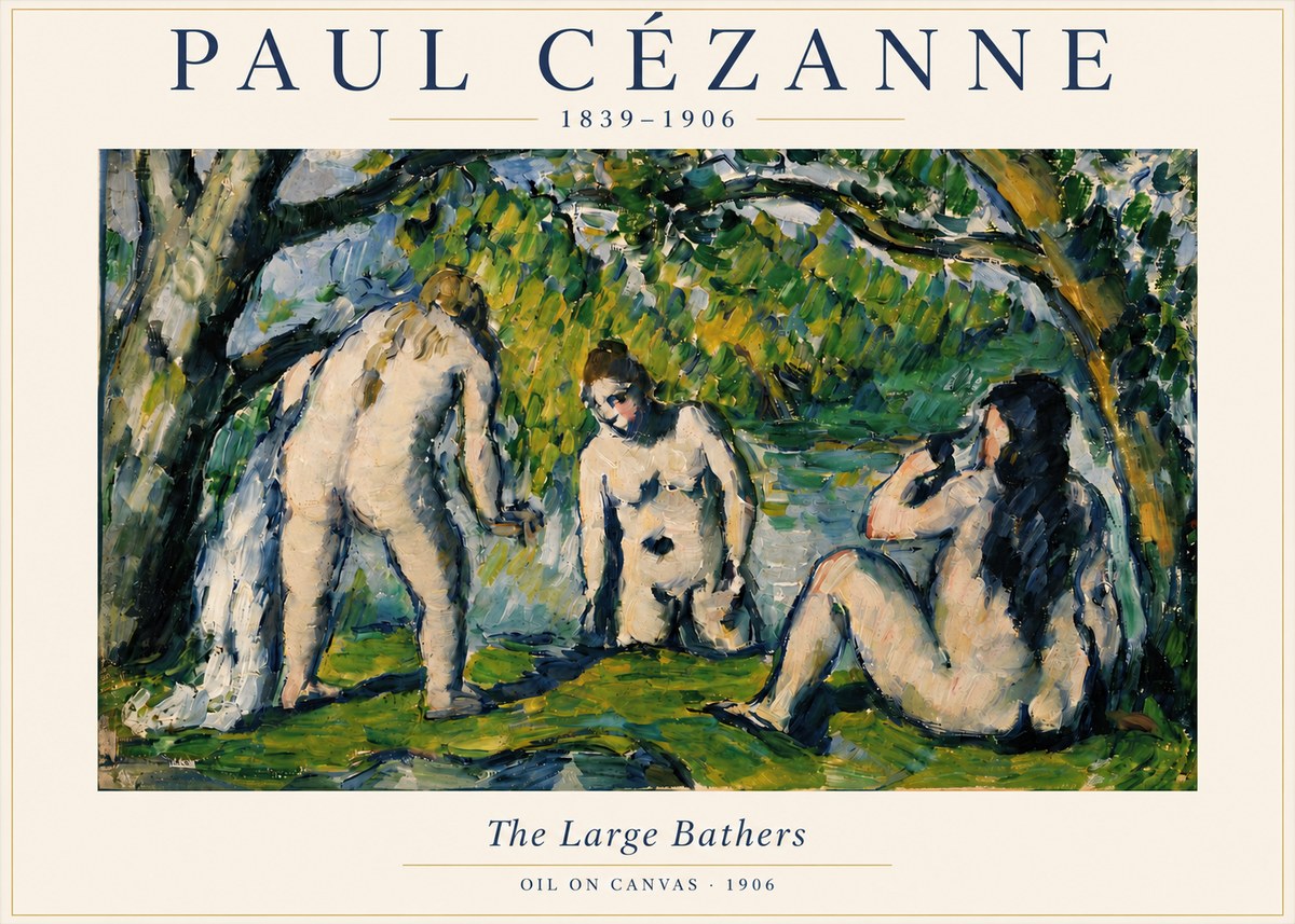 Paul Cézanne The Large Bathers V No3 - Poszter