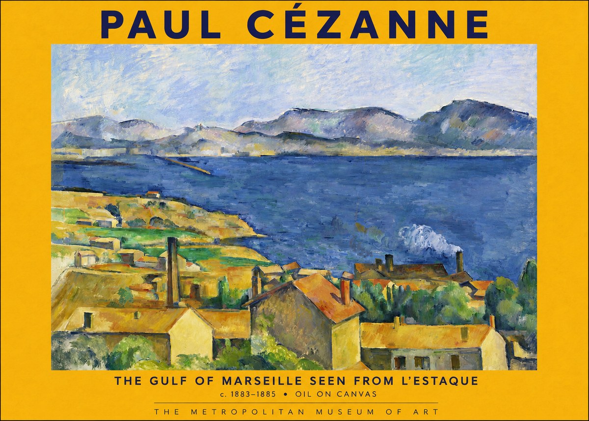 Paul Cézanne The Gulf of Marseille Seen from L'estaque No2 - Poszter