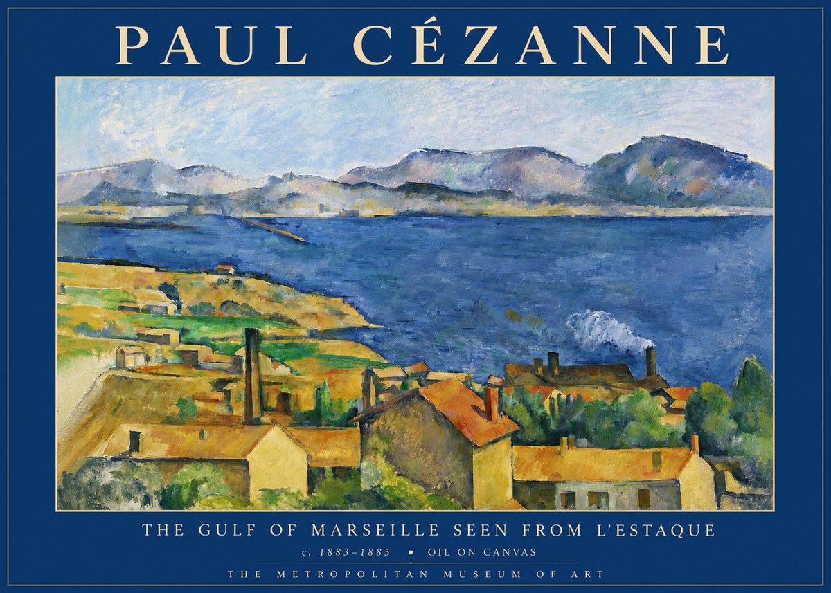 Paul Cézanne The Gulf of Marseille Seen from L'estaque No4 - Poszter