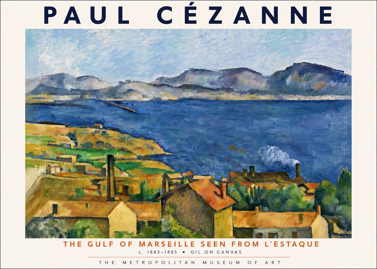 Paul Cézanne The Gulf of Marseille Seen from L'estaque No5 - Poszter