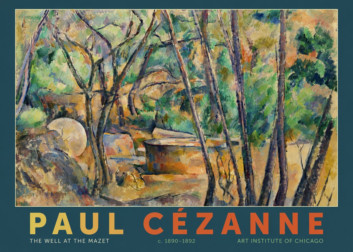 Paul Cézanne The Well at the Mazet No2 - Poszter