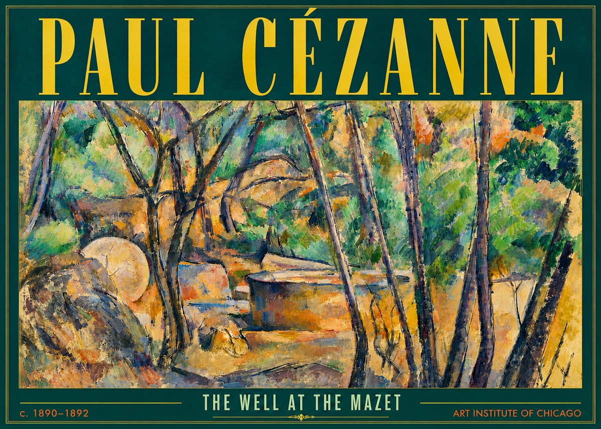 Paul Cézanne The Well at the Mazet No5 - Poszter