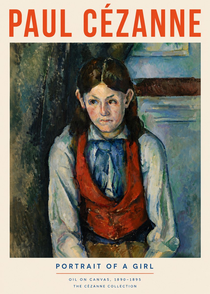 Paul Cézanne Portrait of a Girl No4 - Poszter