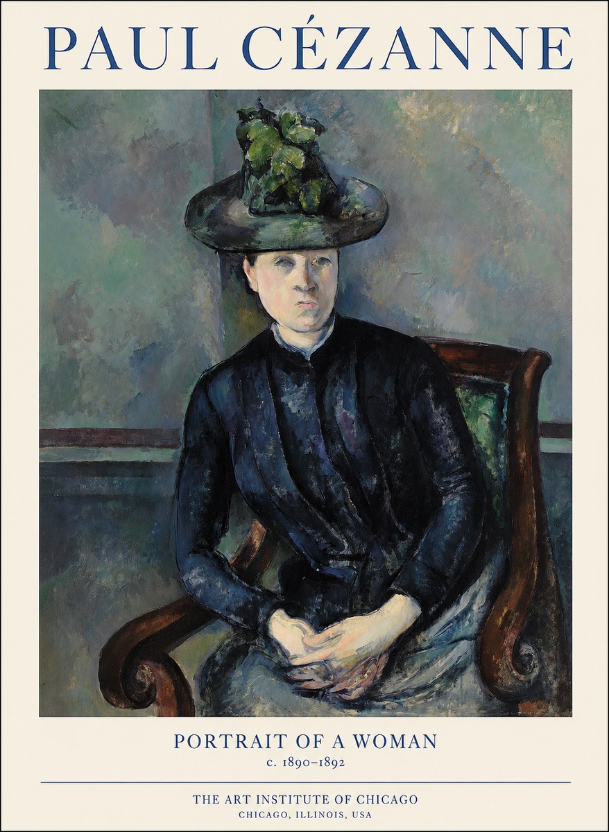 Paul Cézanne Portrait of a Woman II No1 - Poszter