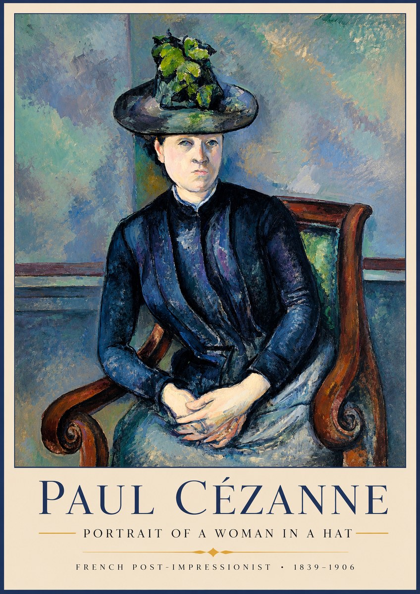 Paul Cézanne Portrait of a Woman II No2 - Poszter