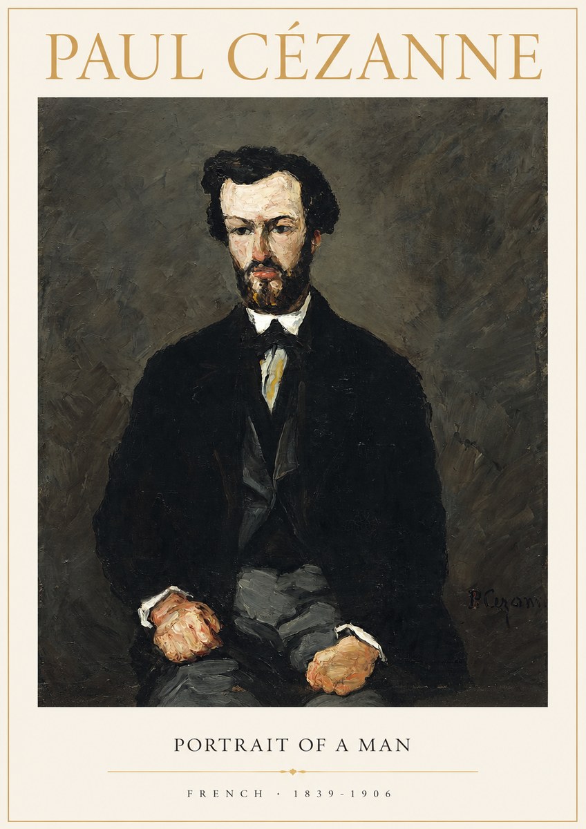 Paul Cézanne Portrait of a Man II No1 - Poszter