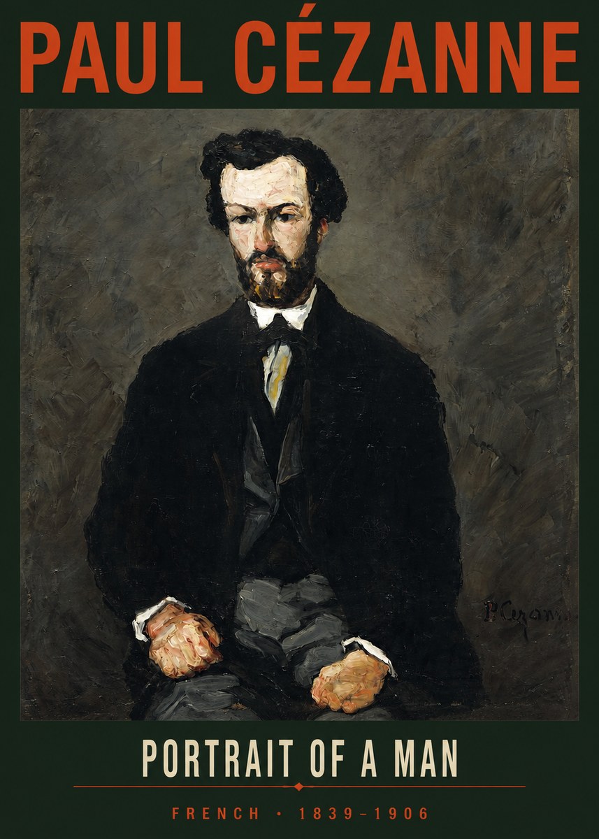 Paul Cézanne Portrait of a Man II No2 - Poszter