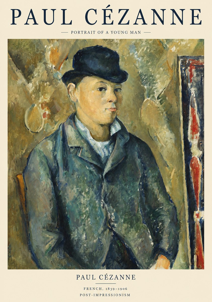 Paul Cézanne Portrait of a Young Man No1 - Poszter