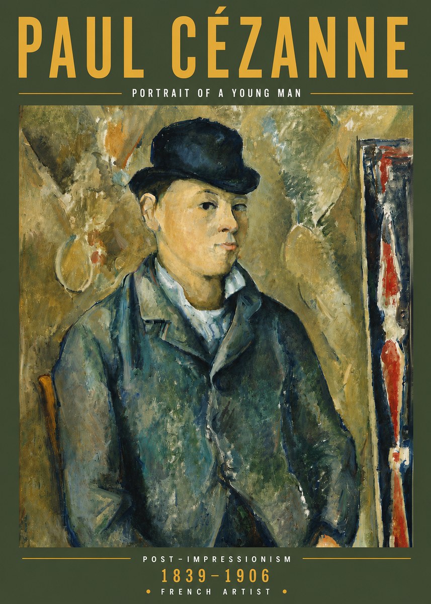 Paul Cézanne Portrait of a Young Man No6 - Poszter