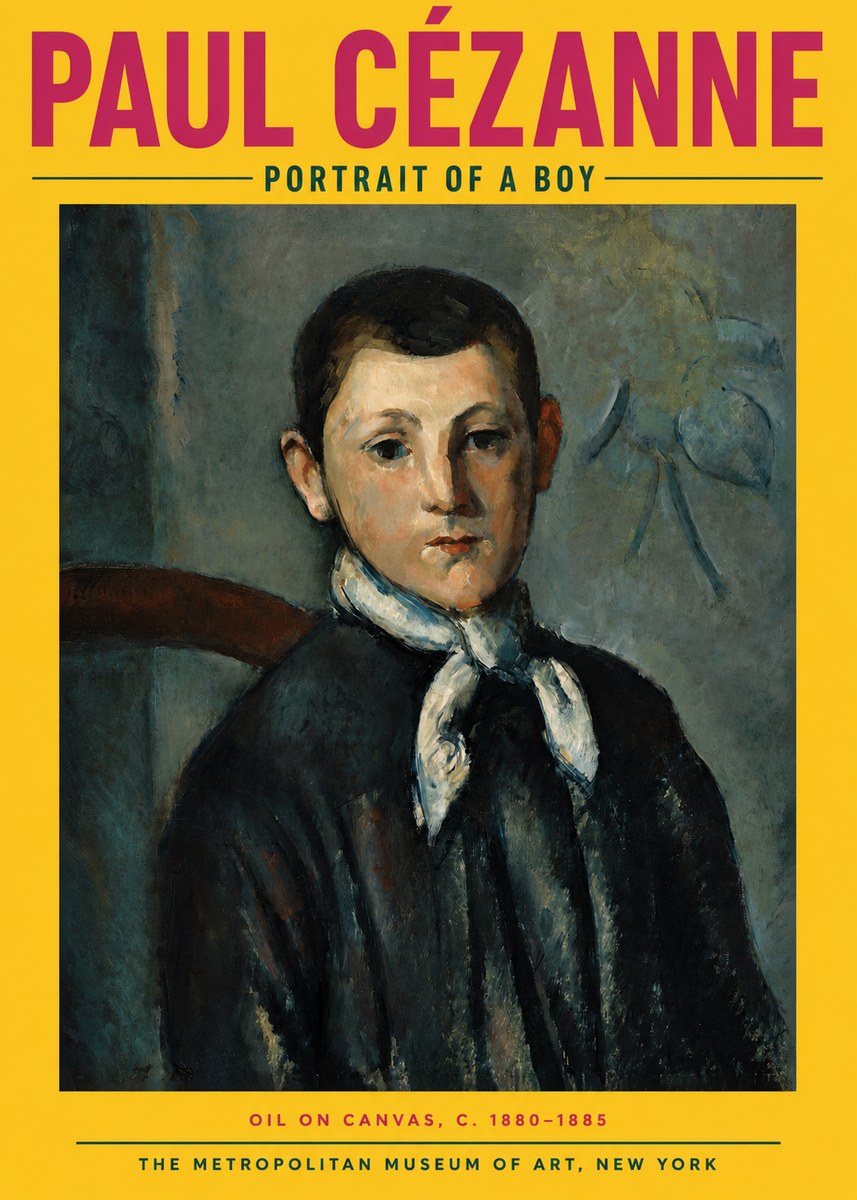 Paul Cézanne Portrait of a Boy No2 - Poszter