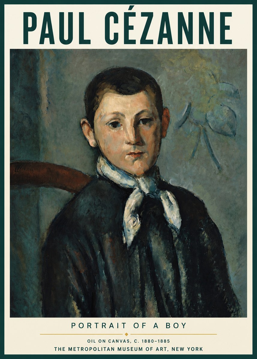 Paul Cézanne Portrait of a Boy No3 - Poszter