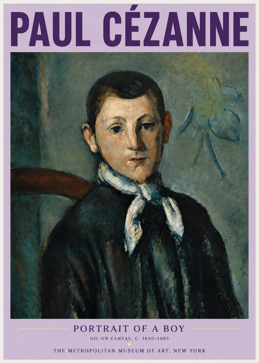 Paul Cézanne Portrait of a Boy No5 - Poszter