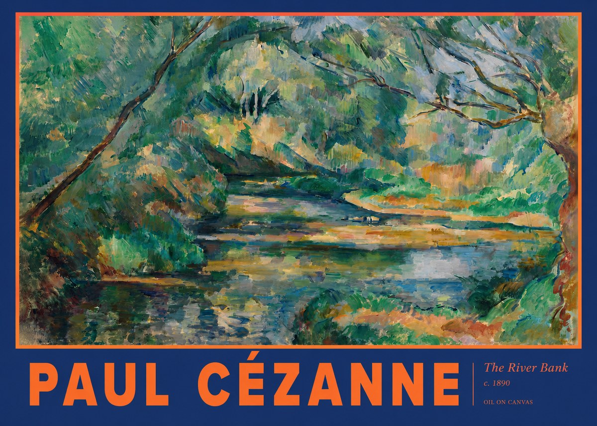 Paul Cézanne The River Bank No2 - Poszter