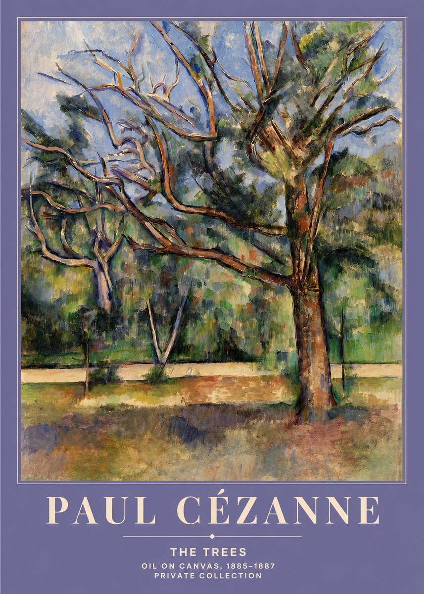 Paul Cézanne The Trees No4 - Poszter