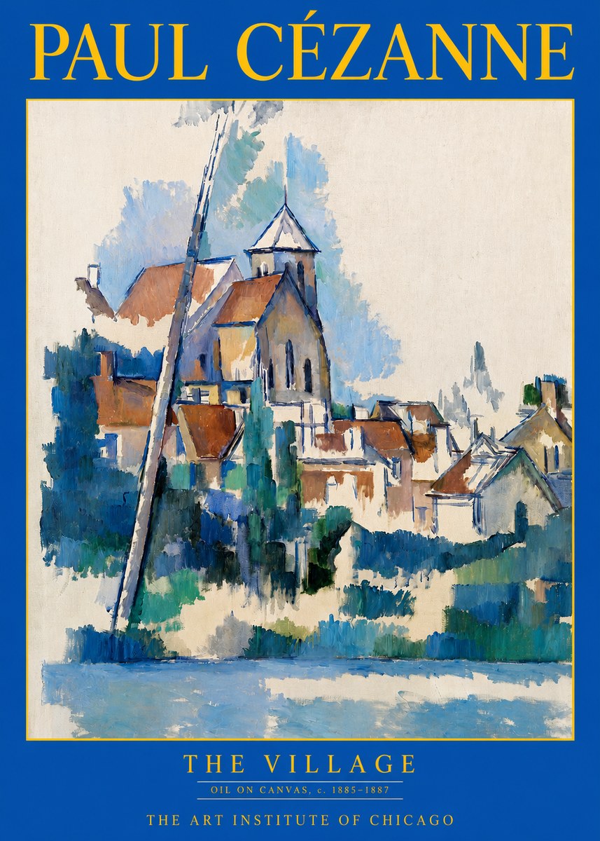 Paul Cézanne The Village II No2 - Poszter