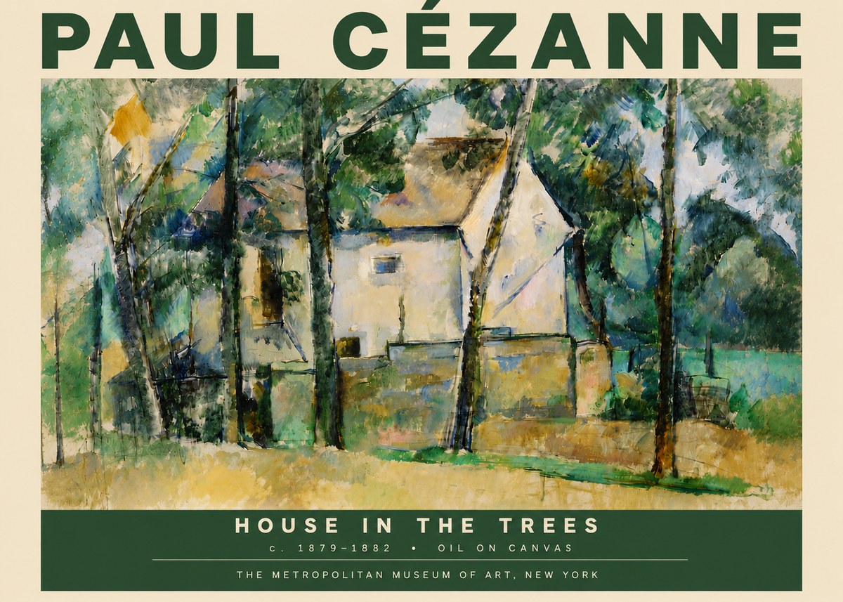 Paul Cézanne House in the Trees No4 - Poszter