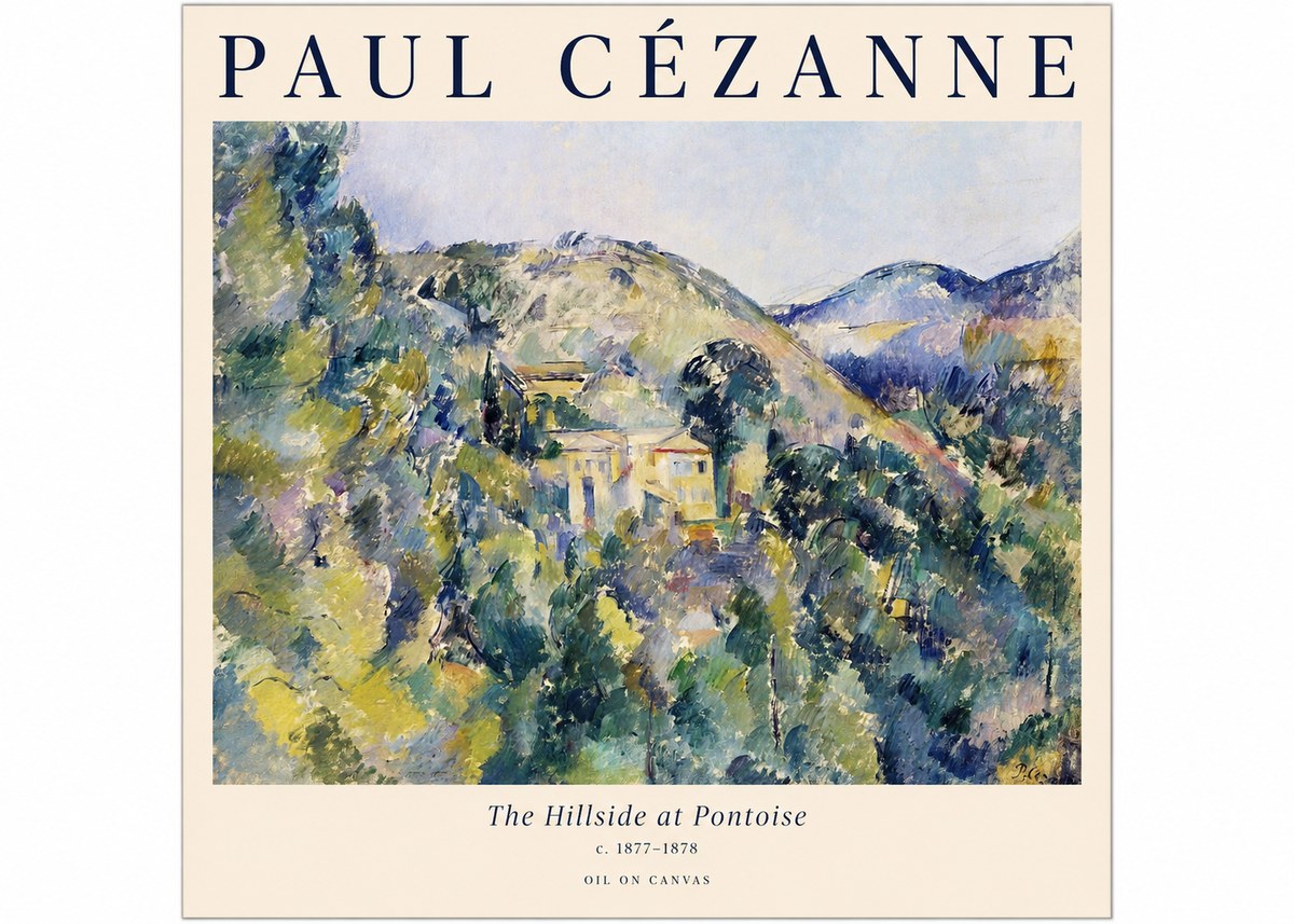 Paul Cézanne The Hillside at Pontoise No1 - Poszter