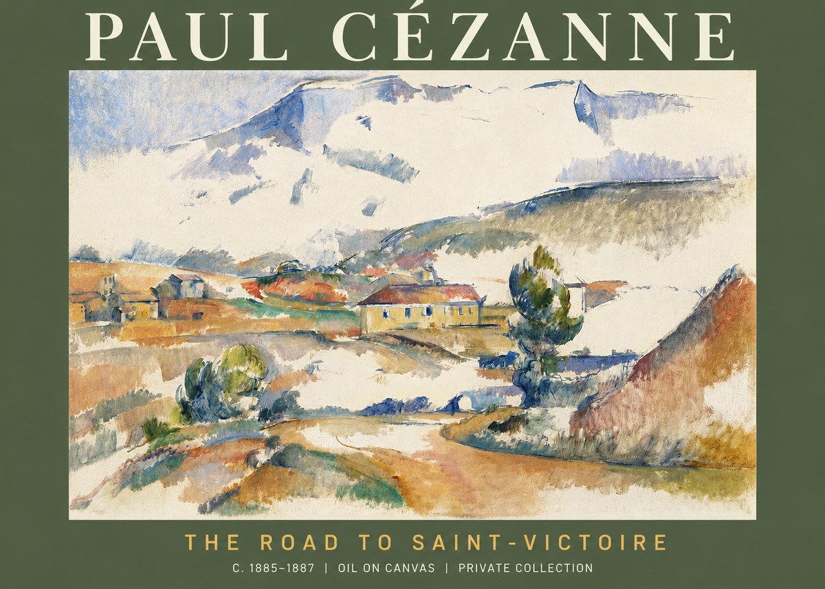 Paul Cézanne The Road to Saint-victoire No2 - Poszter
