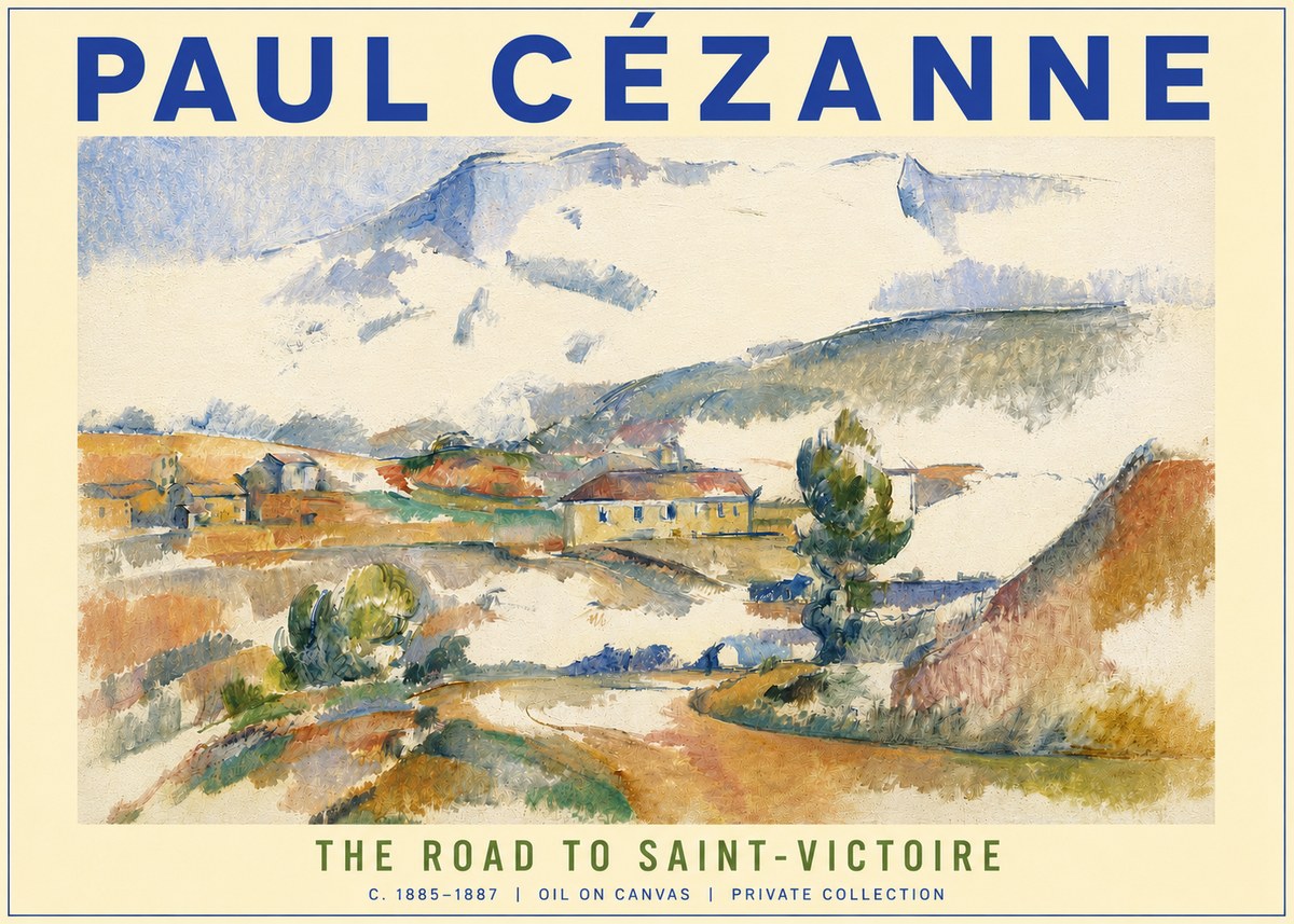 Paul Cézanne The Road to Saint-victoire No3 - Poszter