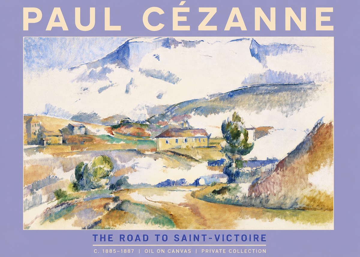 Paul Cézanne The Road to Saint-victoire No4 - Poszter
