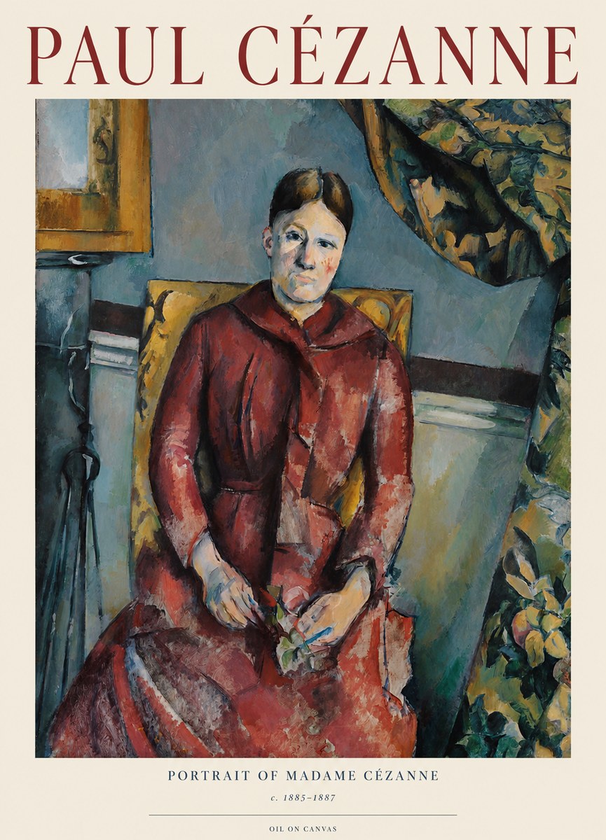 Paul Cézanne Portrait of Madame Cézanne II No1 - Poszter