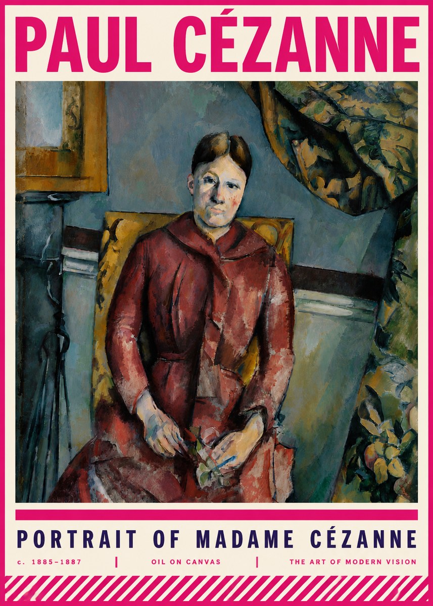 Paul Cézanne Portrait of Madame Cézanne II No4 - Poszter