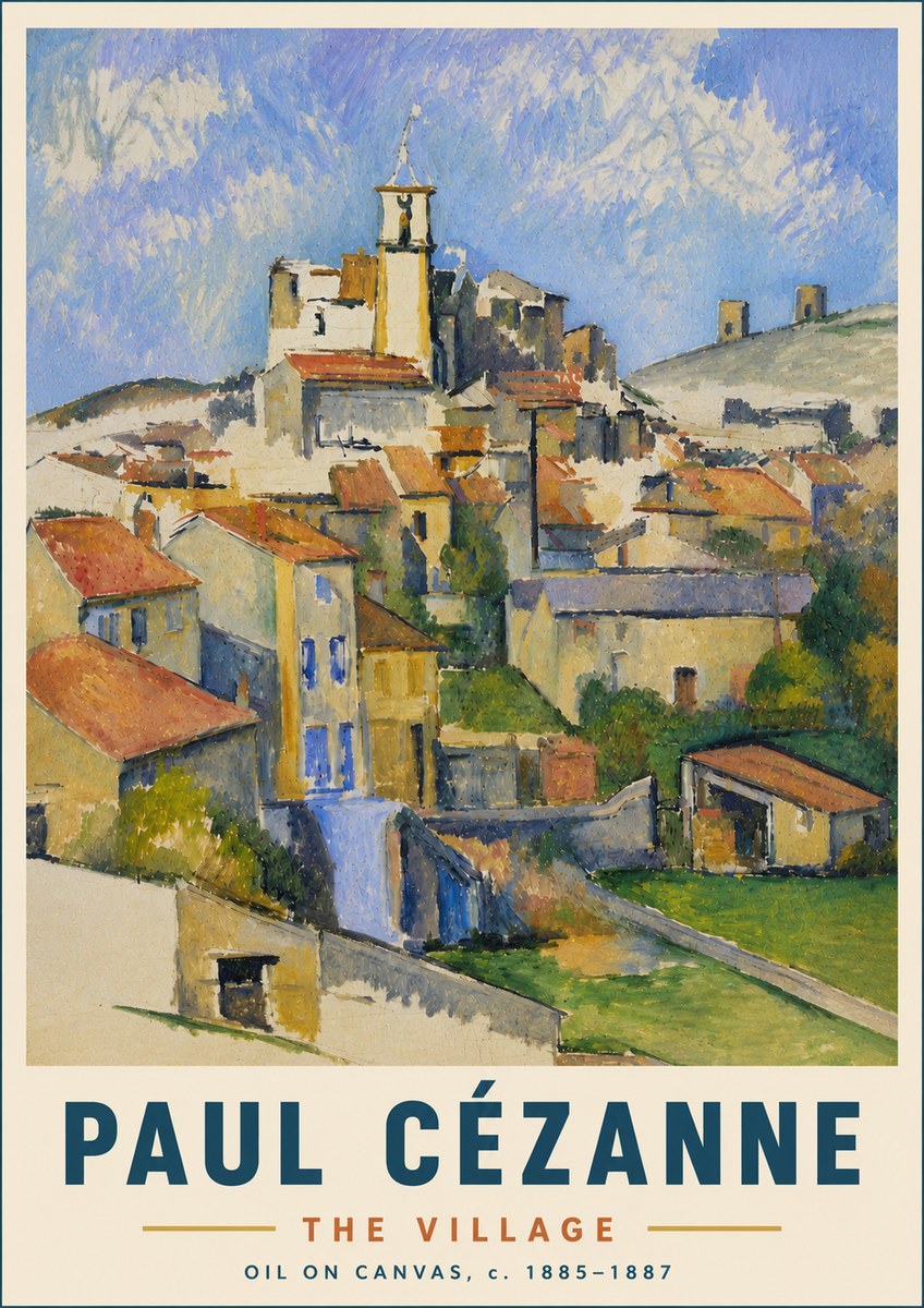 Paul Cézanne The Village III No6 - Poszter
