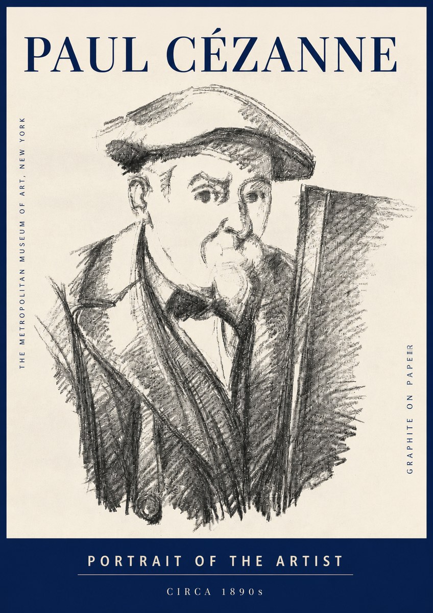 Paul Cézanne Portrait of the Artist III No3 - Poszter
