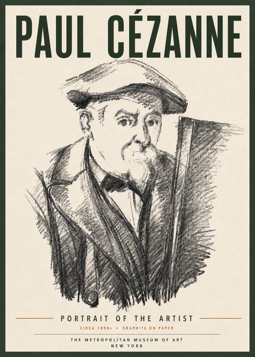 Paul Cézanne Portrait of the Artist III No6 - Poszter