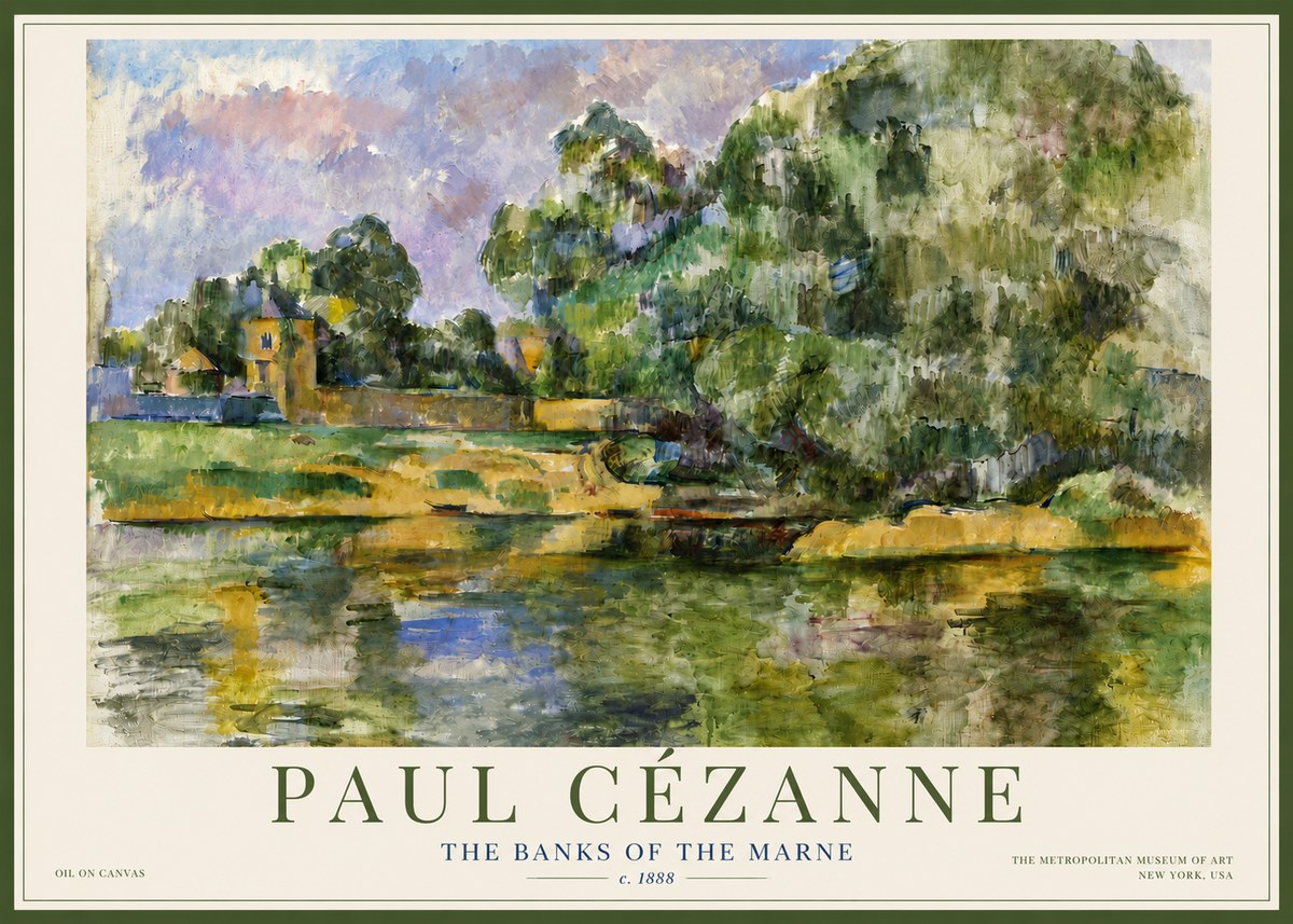 Paul Cézanne The Banks of the Marne No4 - Poszter