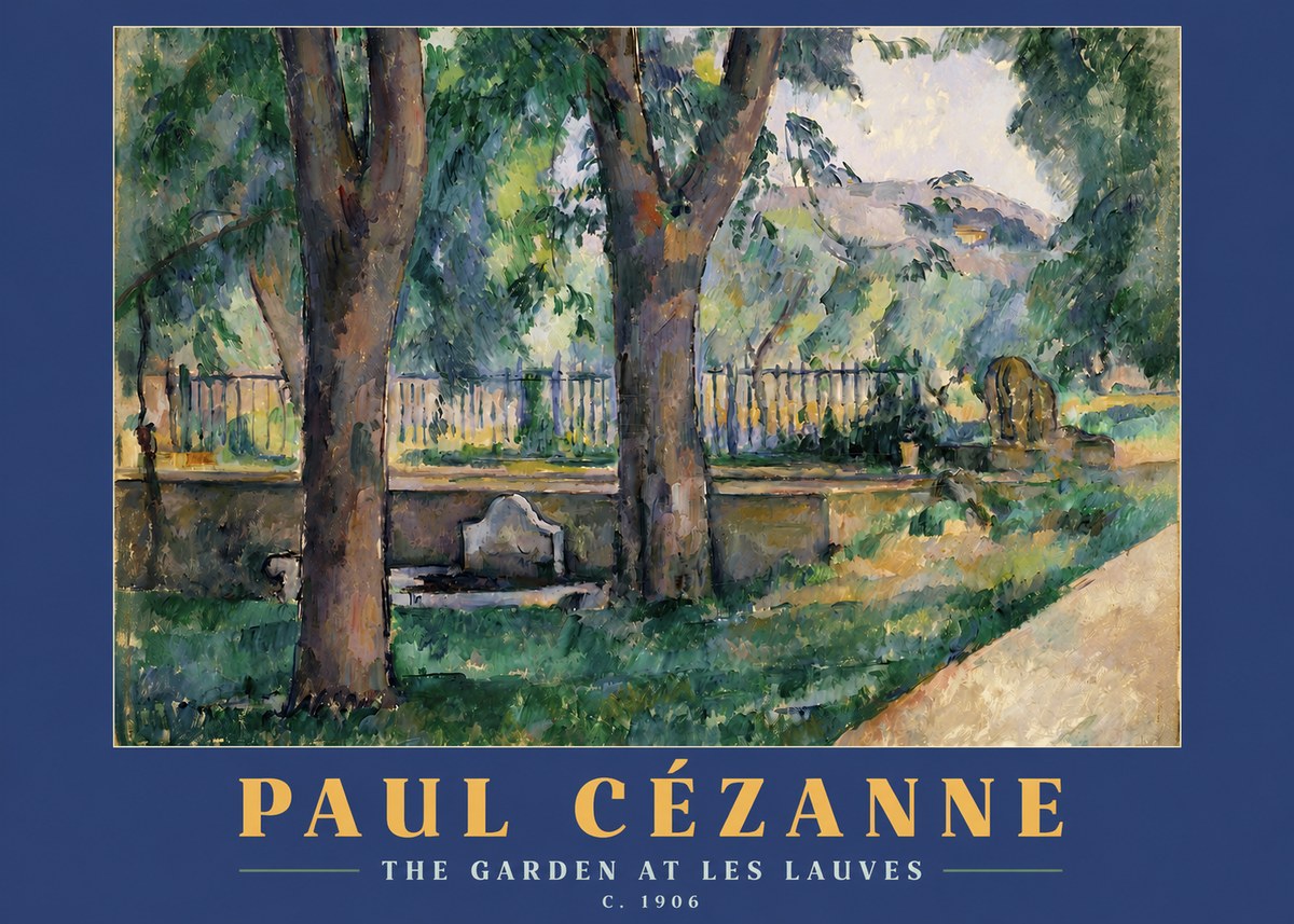 Paul Cézanne The Garden at Les Lauves No2 - Poszter