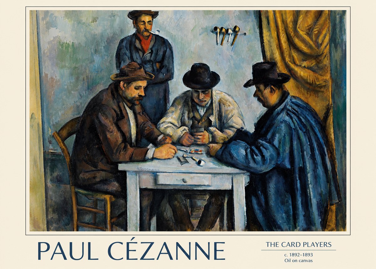 Paul Cézanne The Card Players II No1 - Poszter