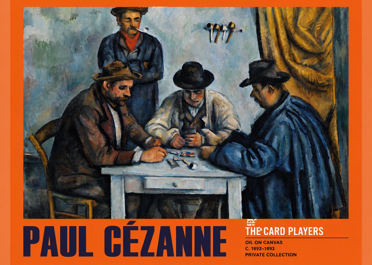 Paul Cézanne The Card Players II No2 - Poszter