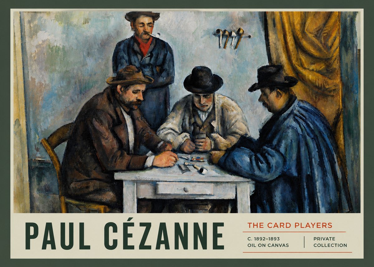 Paul Cézanne The Card Players II No4 - Poszter