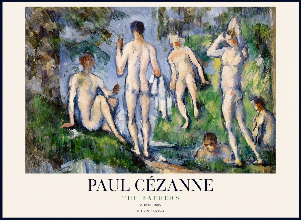 Paul Cézanne The Bathers No1 - Poszter