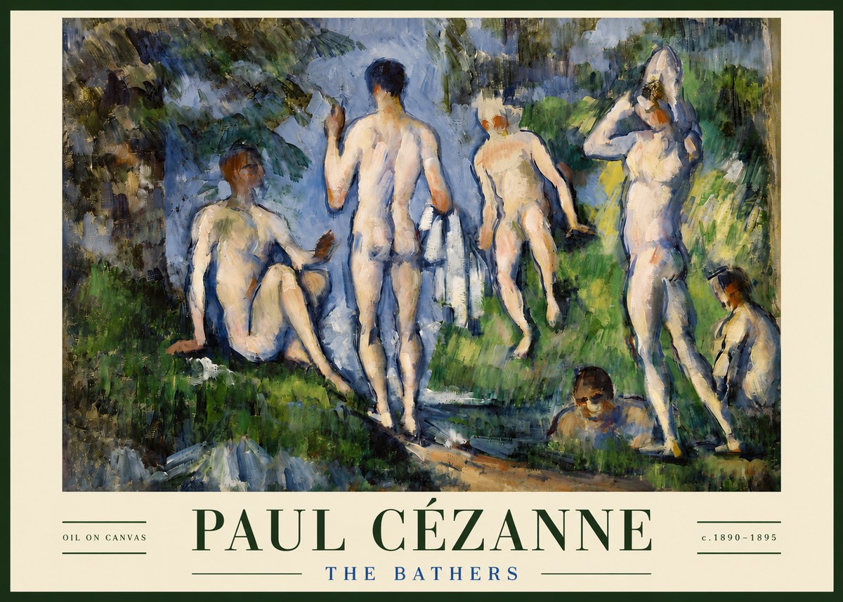 Paul Cézanne The Bathers No3 - Poszter