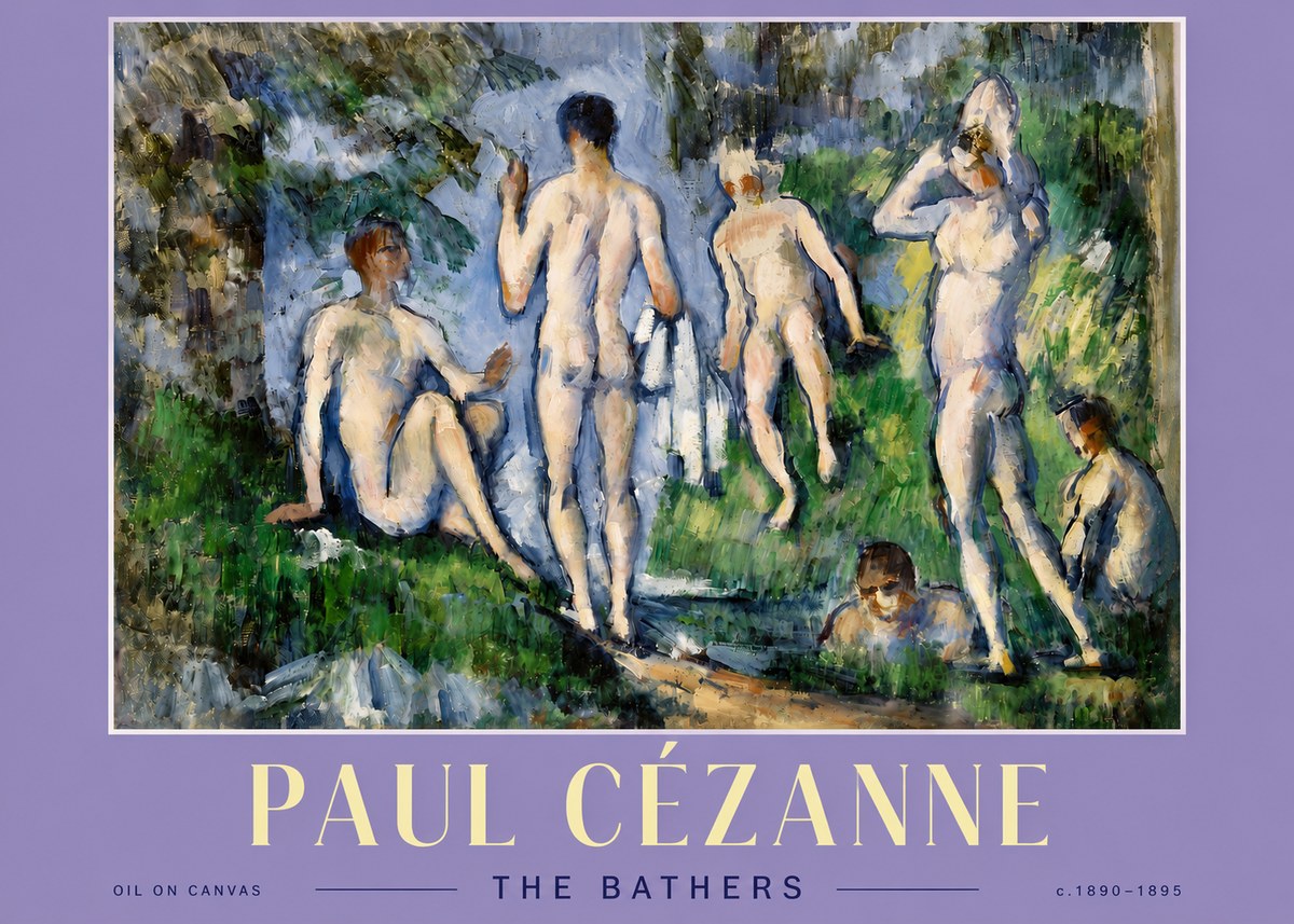Paul Cézanne The Bathers No4 - Poszter
