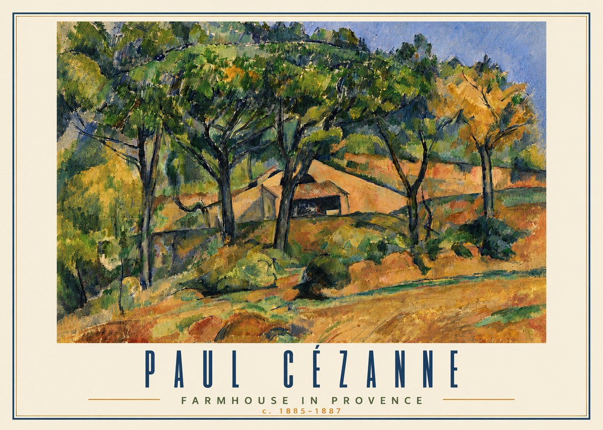 Paul Cézanne Farmhouse in Provence No4 - Poszter
